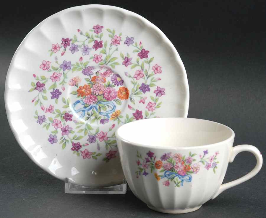 Fiesta Flat Cup & Saucer Set by WS George-1