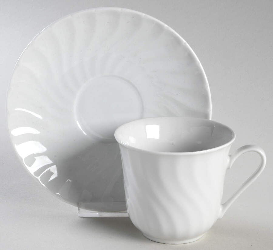 Sea Shell Flat Cup & Saucer Set by Gibson Designs-1