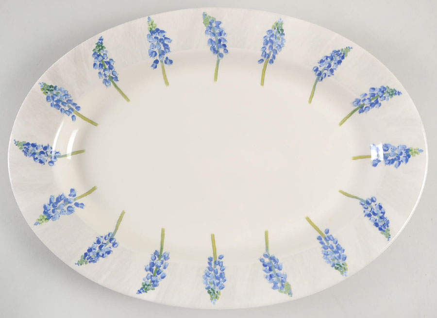 Alice 14" Oval Serving Platter by Faiencerie De Gien-1