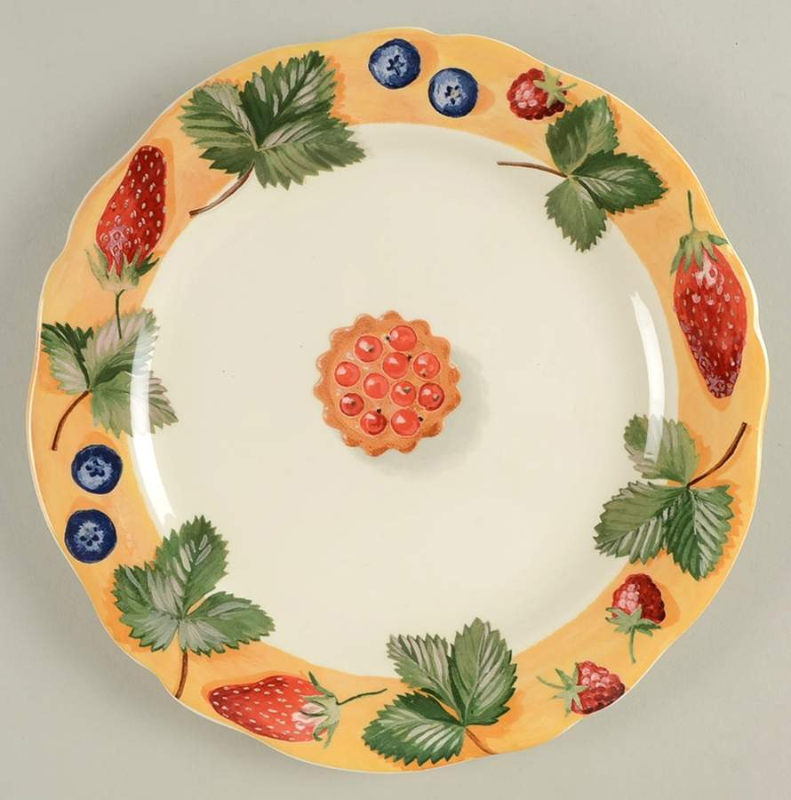 Farandole Dessert/Pie Plate by Faiencerie De Gien-1