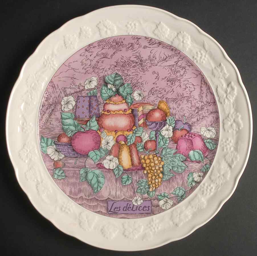 Les Delices Cake Plate by Faiencerie De Gien-1