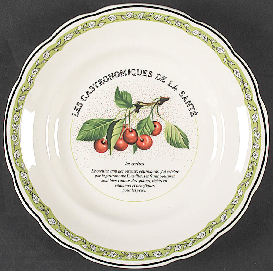 Les Gastronomiques De La Sante Salad/Dessert Plate by Faiencerie De Gien-1
