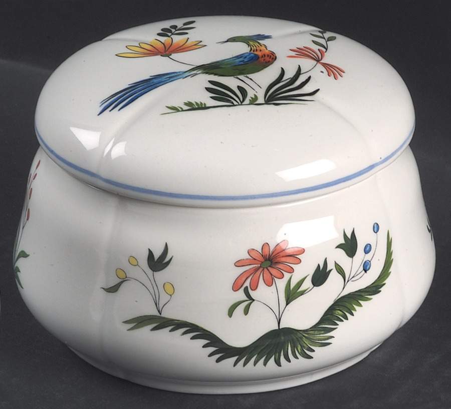 Oiseaux de Paradis Small Candy Box by Faiencerie De Gien-1