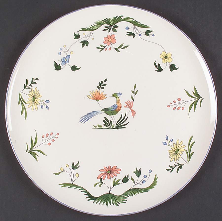 Oiseaux de Paradis Cake Plate by Faiencerie De Gien-1