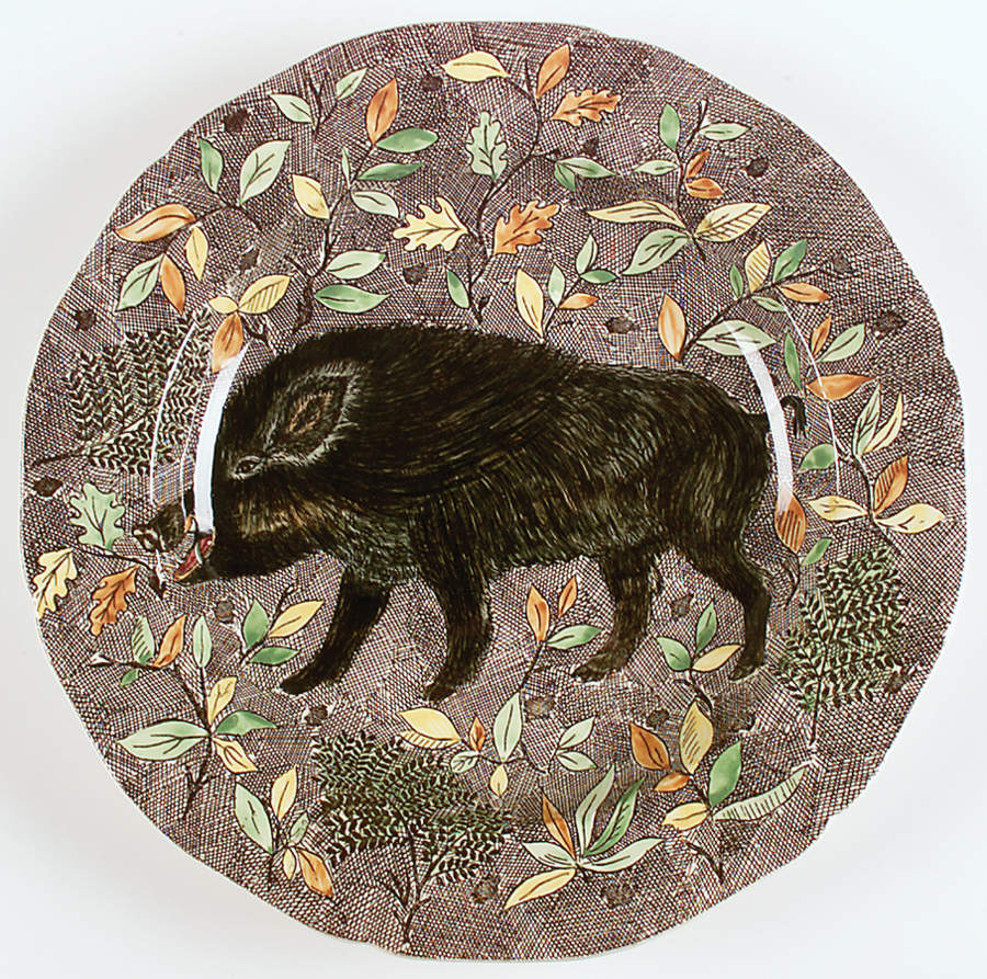 Rambouillet 13" Deep Round Platter by Faiencerie De Gien-1