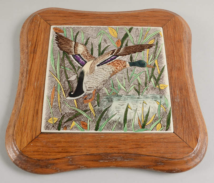 Rambouillet Wood Frame Trivet by Faiencerie De Gien-1