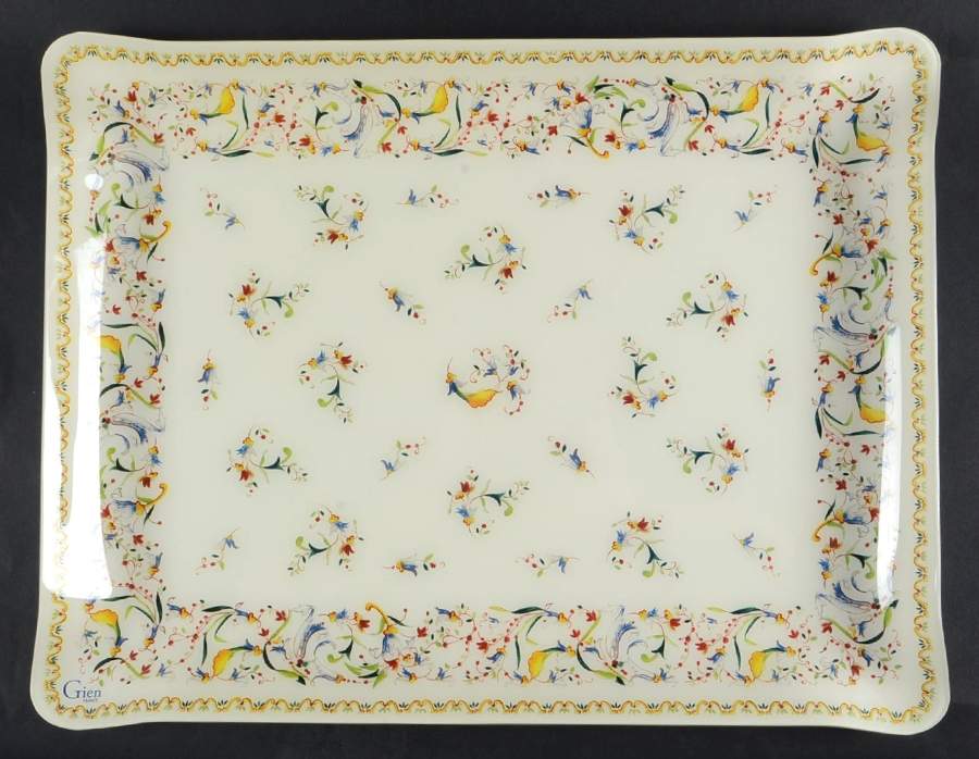 Toscana 18" Acrylic Rectangular Tray by Faiencerie De Gien-1