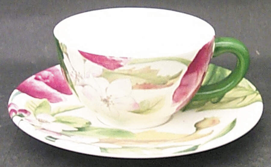 Volupte Flat Demitasse Cup & Saucer Set by Faiencerie De Gien-1
