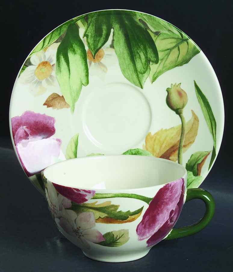 Volupte Breakfast Cup & Saucer Set by Faiencerie De Gien-1