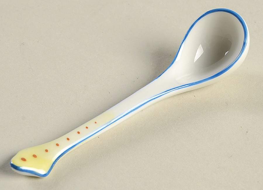 GIN2 Ceramic Individual Soup Spoon/Ladle by Ginori 1735-1