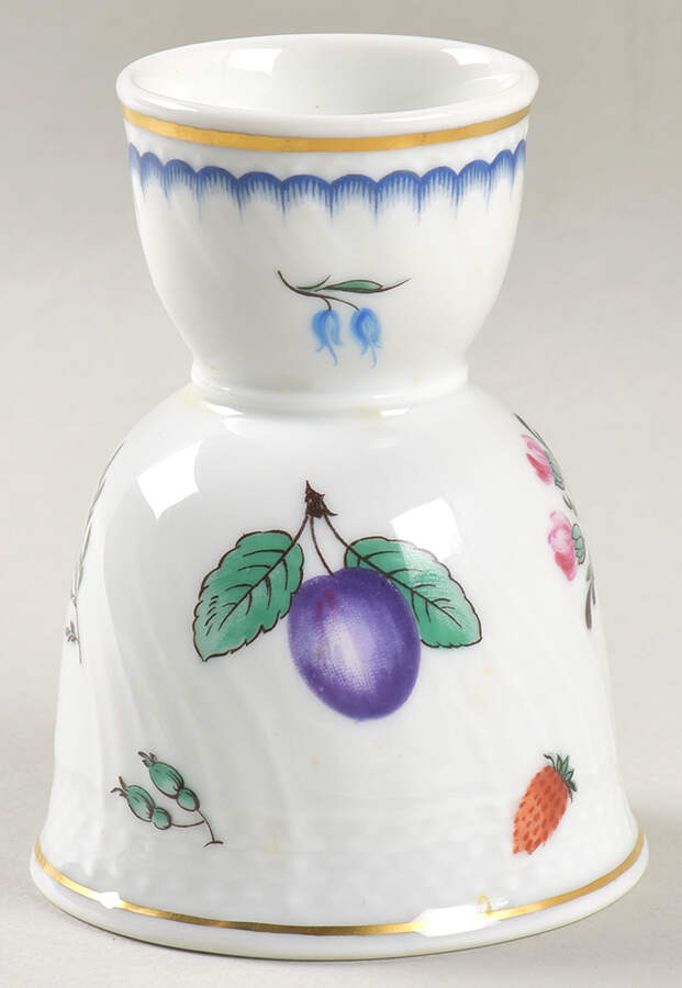 Italian Fruits (Antico Doccia) Double Egg Cup by Ginori 1735-1