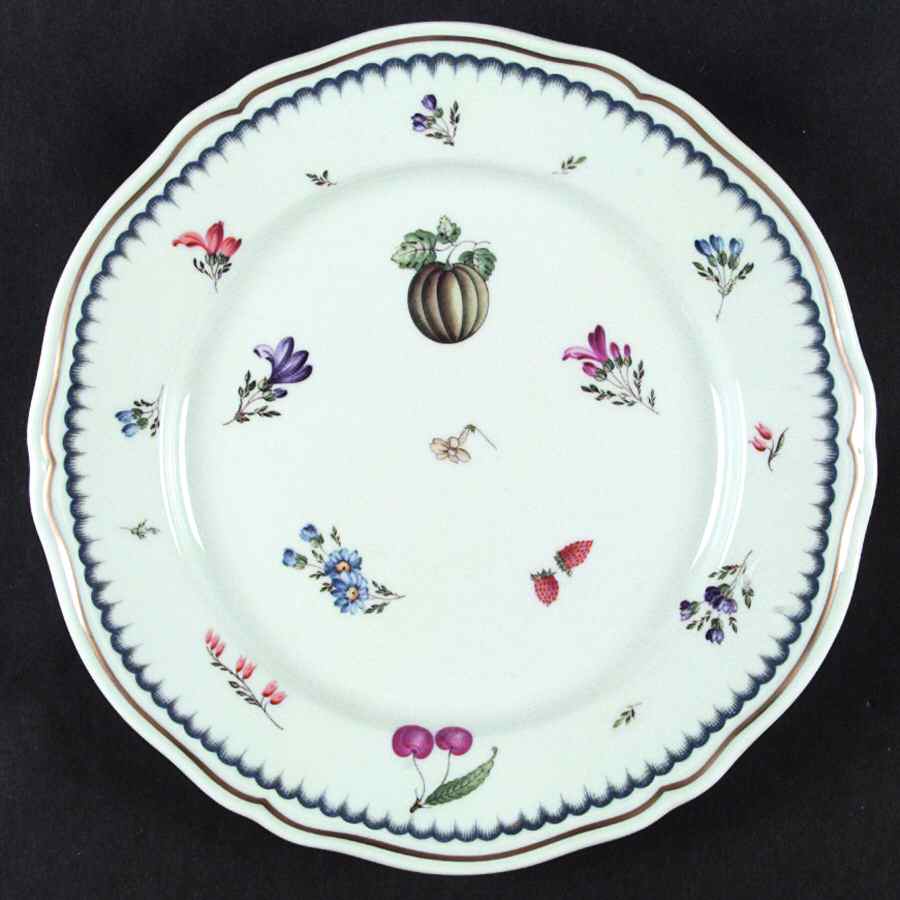 Italian Fruits (Antico Doccia) Dinner Plate by Ginori 1735-1