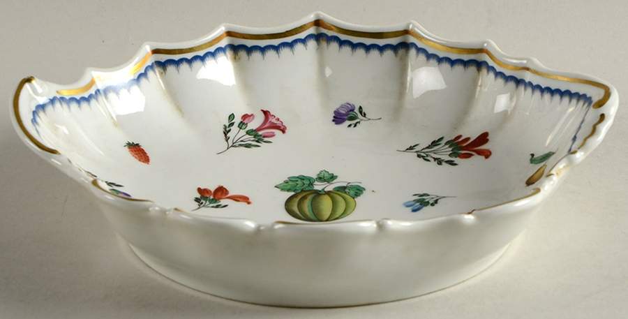 Italian Fruits (Antico Doccia) Hors d'Oeuvre Tray by Ginori 1735-1