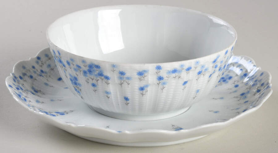 Bluet Mayonnaise Bowl & Underplate by Giraud China-1