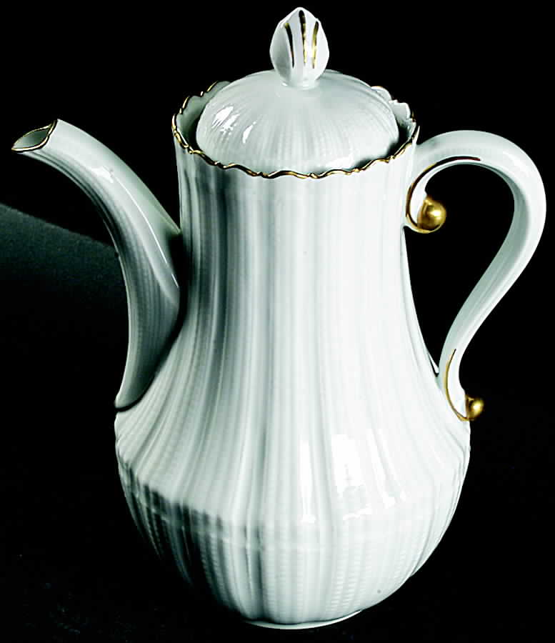 Gold Corail Coffee Pot & Lid by Giraud China-1