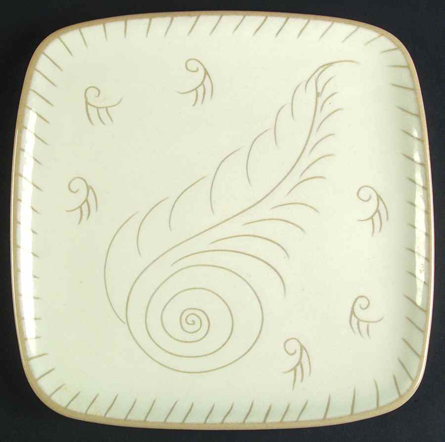 Feather Square Dinner Plate by Glidden-1