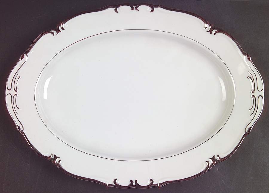 Baronet 12" Oval Serving Platter by Gold China-1
