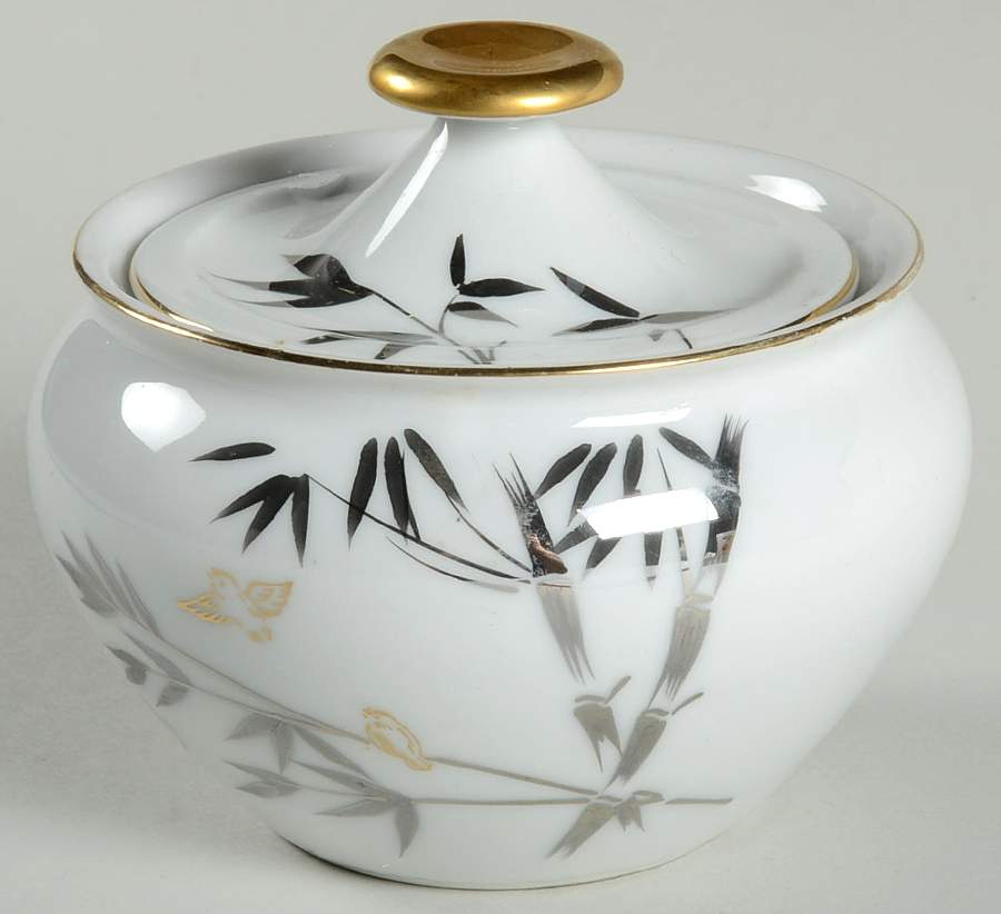 Plabamboo Sugar Bowl & Lid by Gold China-1