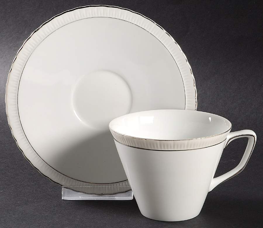 Regal Flat Cup & Saucer Set by Gold China-1