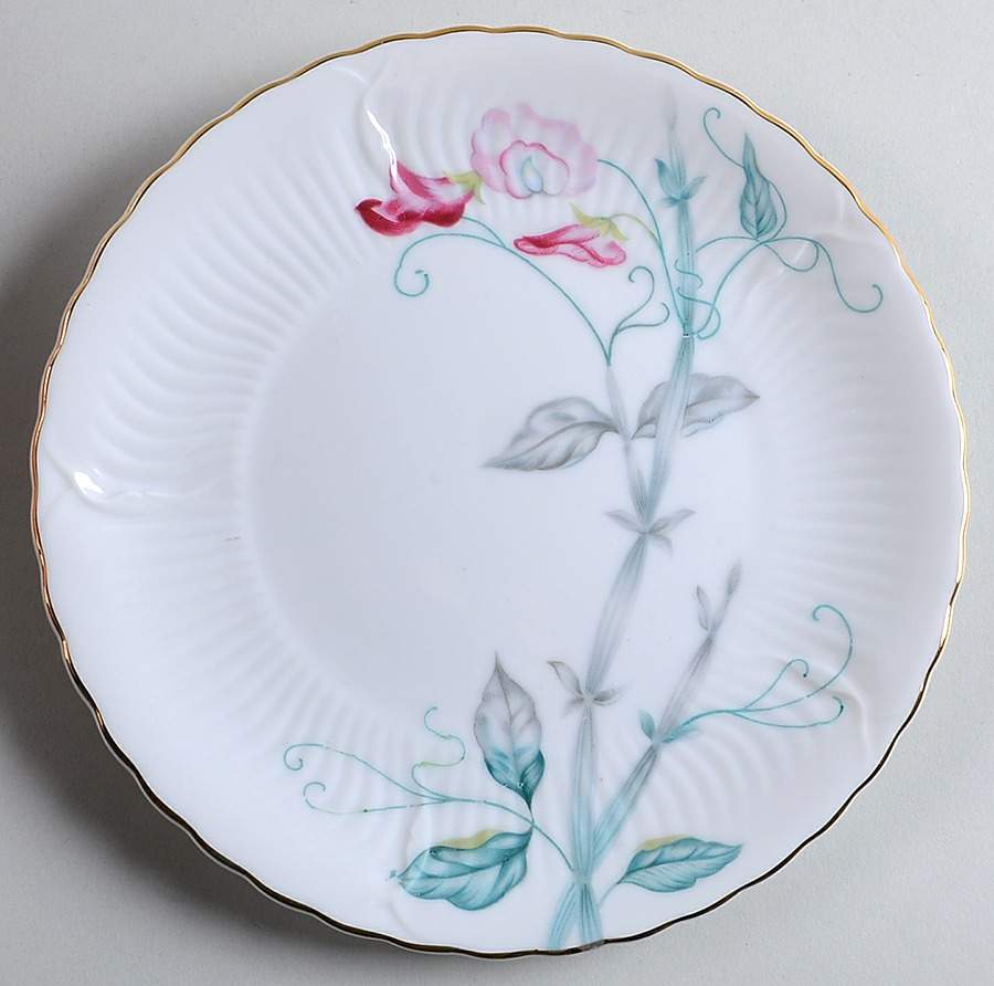 Sweet Pea Salad Plate by Gold China-1