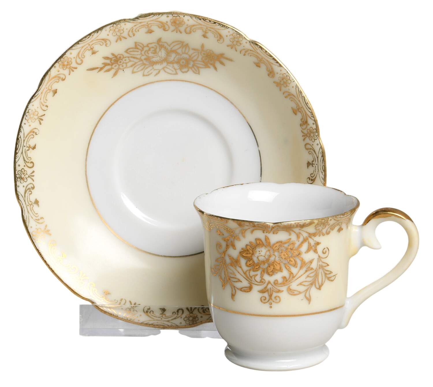 GOD1 Footed Demitasse Cup & Saucer Set by Goldena-1