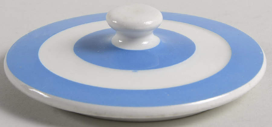 Cornish Blue White (Shield and TG Green) Lid for Rice Canister by T G Green (England)-1