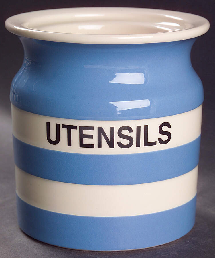 Cornish Blue White (Shield and TG Green) Utensil Holder by T G Green (England)-1