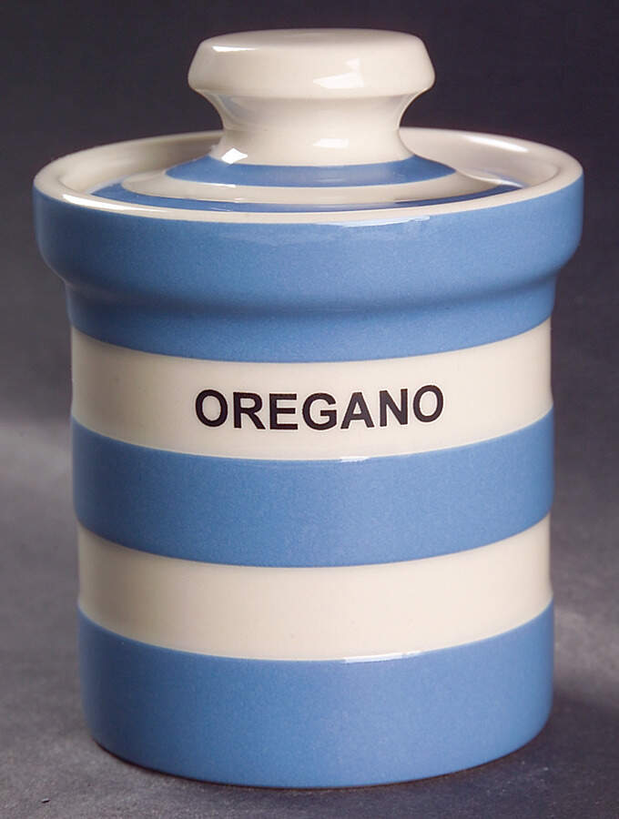Cornish Blue White (Shield and TG Green) Spice Jar Set Individual Jar & Lid by T G Green (England)-1