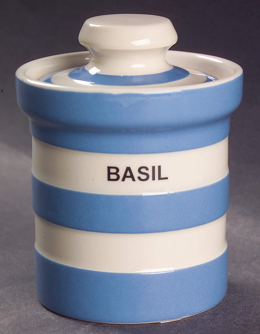 Cornish Blue White (Shield and TG Green) Spice Jar Set Individual Jar & Lid by T G Green (England)-1