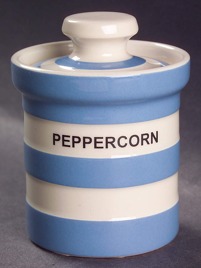 Cornish Blue White (Shield and TG Green) Spice Jar Set Individual Jar & Lid by T G Green (England)-1