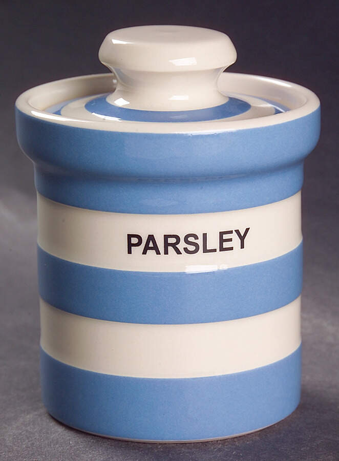 Cornish Blue White (Shield and TG Green) Spice Jar Set Individual Jar & Lid by T G Green (England)-1