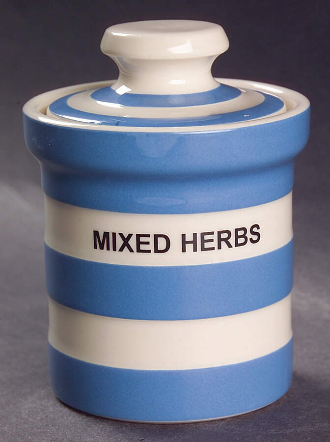 Cornish Blue White (Shield and TG Green) Spice Jar Set Individual Jar & Lid by T G Green (England)-1