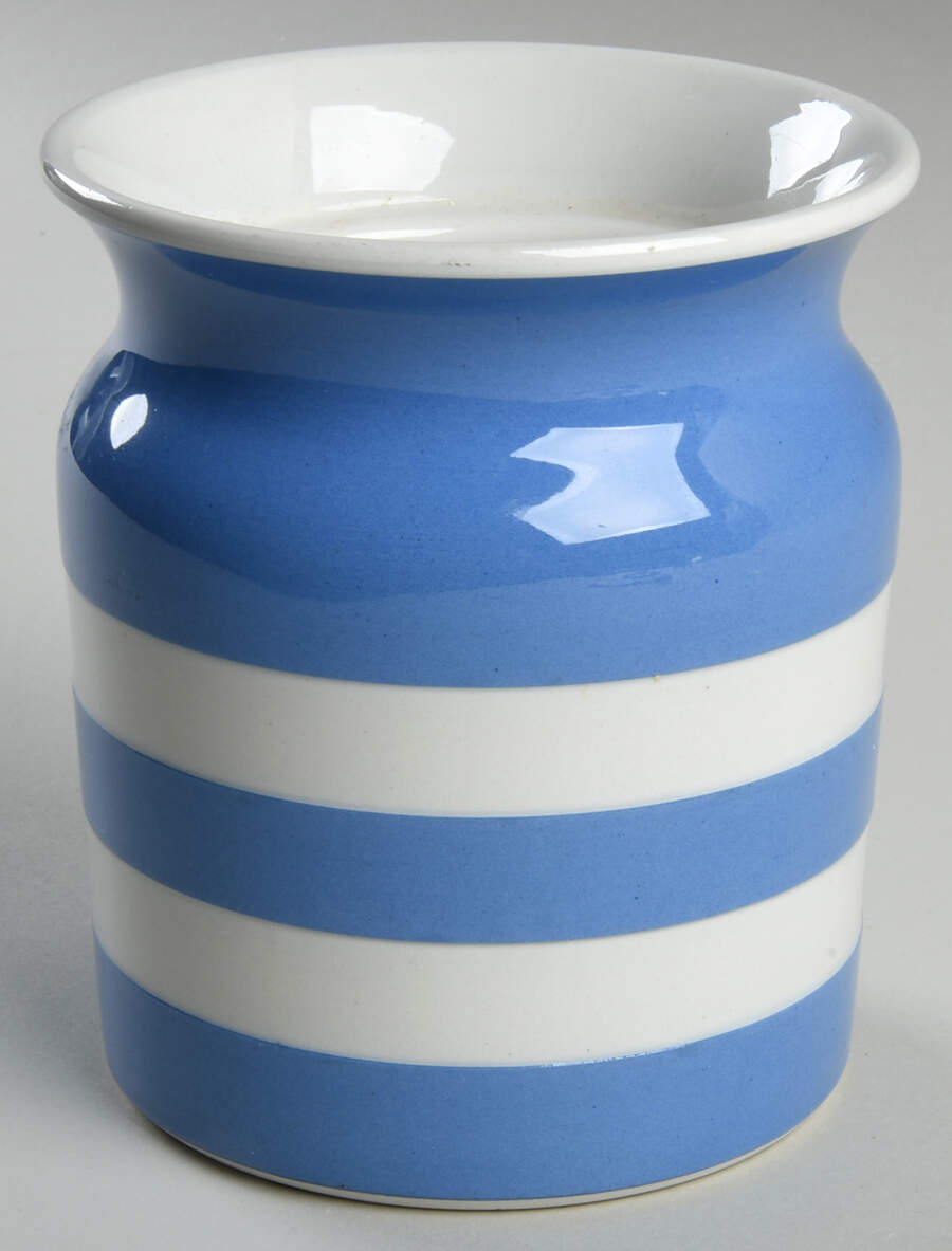Cornish Blue White (Shield and TG Green) 5" Storage Jar No Lid by T G Green (England)-1