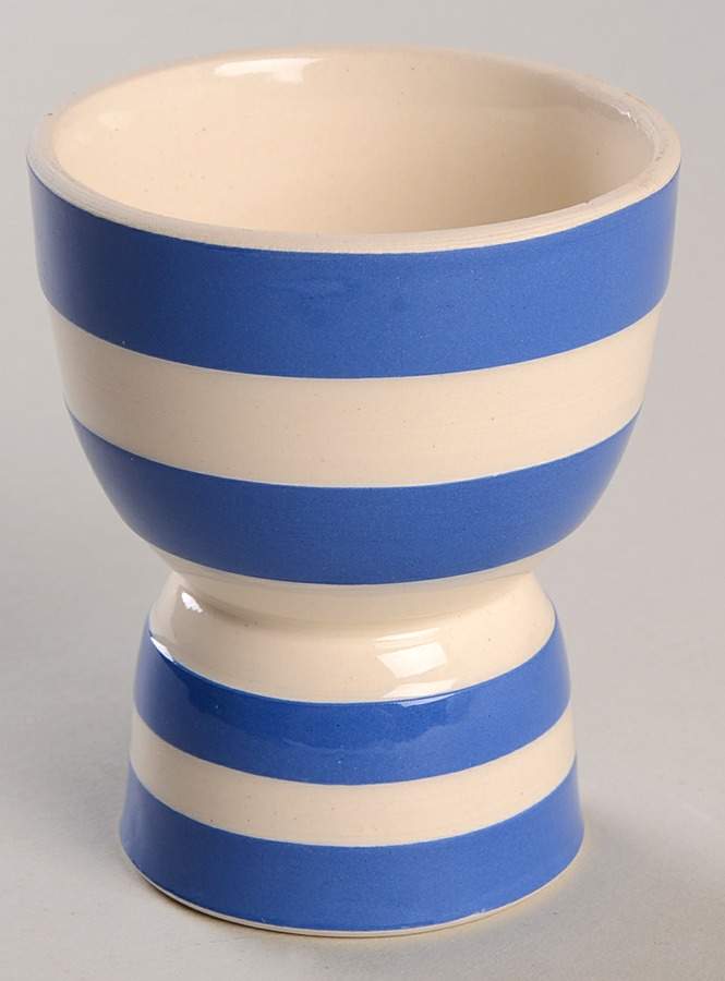 Cornish Blue White (Shield and TG Green) Double Egg Cup by T G Green (England)-1