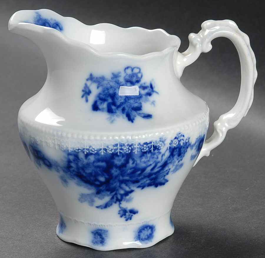 Albany (Flow Blue) Creamer by Grindley-1