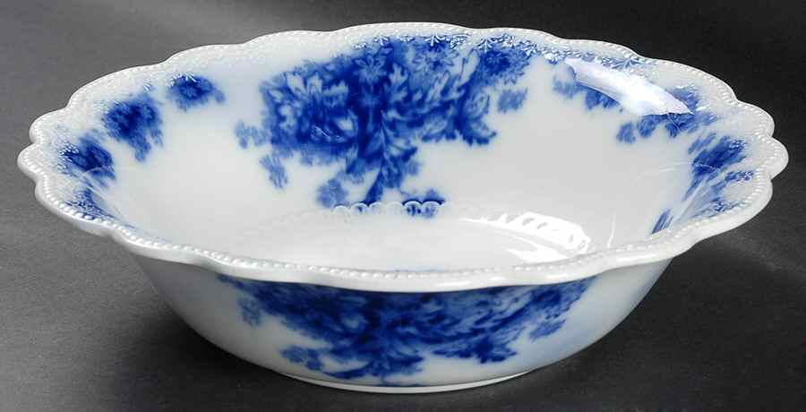 Albany (Flow Blue) 9" Round Vegetable Bowl by Grindley-1