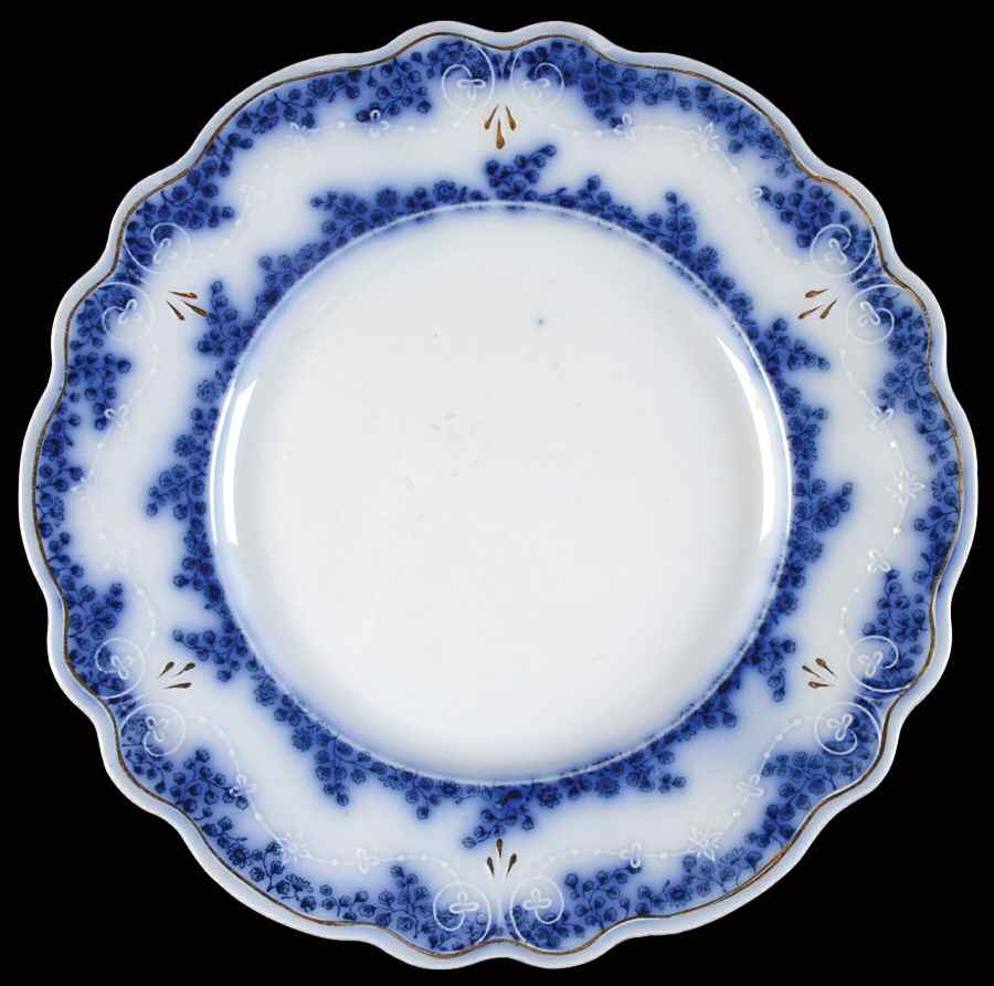 Aldine (Flow Blue) Luncheon Plate by Grindley-1