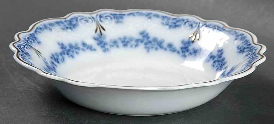 Aldine (Flow Blue) Fruit/Dessert (Sauce) Bowl by Grindley-1