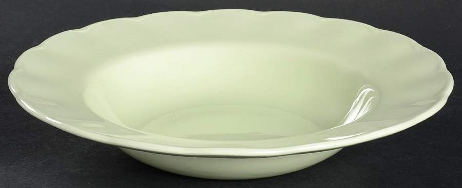 Almond Large Rim Soup Bowl by Grindley-1