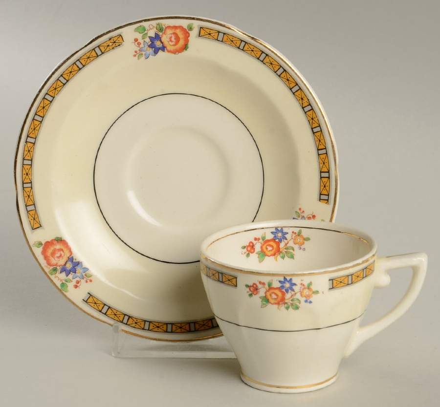 Alton Flat Demitasse Cup & Saucer Set by Grindley-1