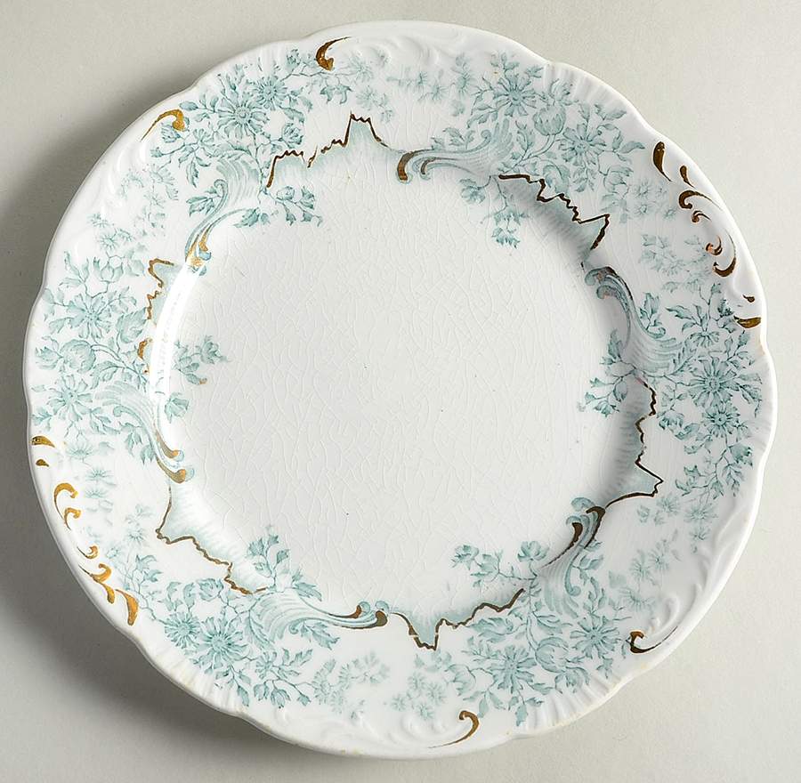 Antique Green Dessert/Pie Plate by Grindley-1