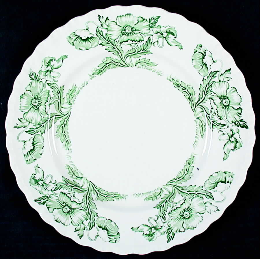 The Atlas Green (Duchess) Dinner Plate by Grindley-1