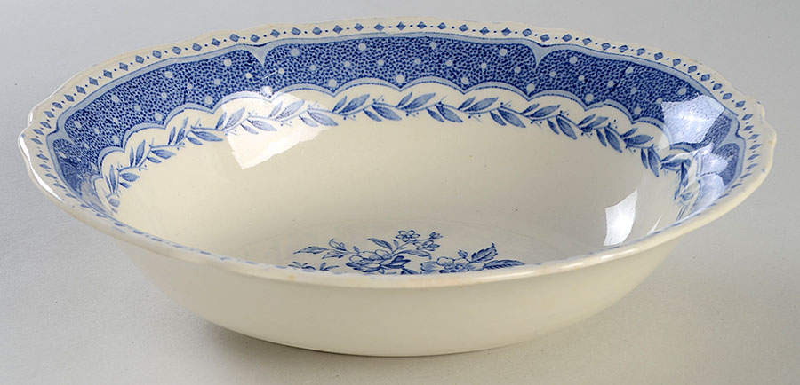 Avon Blue (Earthenware) 8" Oval Vegetable Bowl by Grindley-1