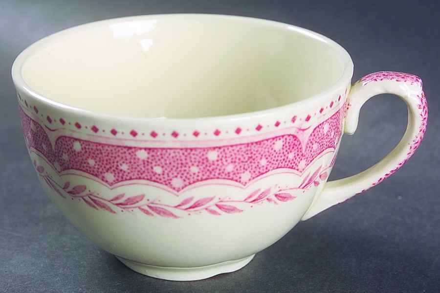 Avon Pink (Earthenware) Flat Cup by Grindley-1