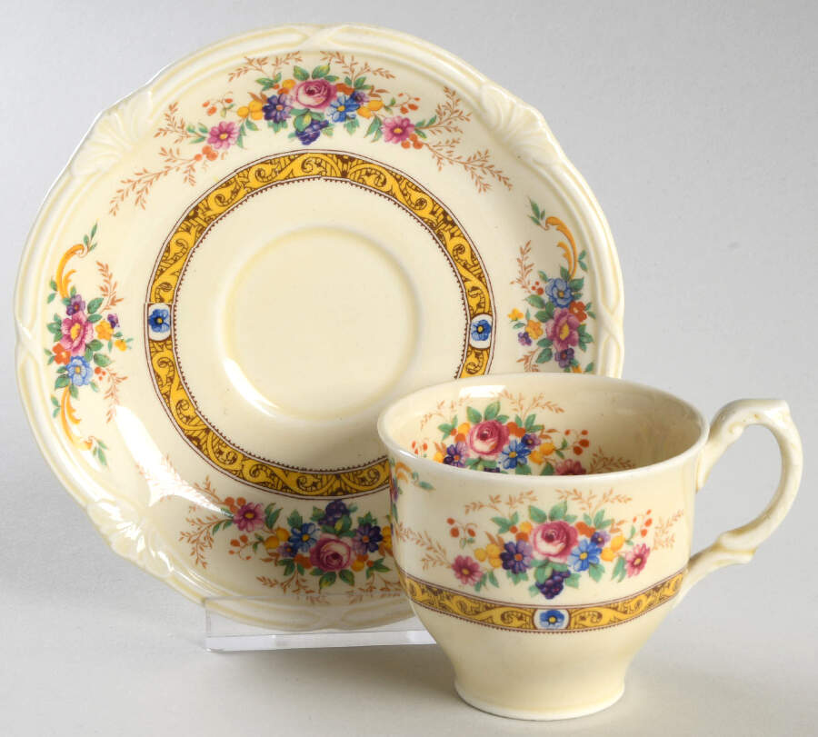 The Beatrice Flat Demitasse Cup & Saucer Set by Grindley-1