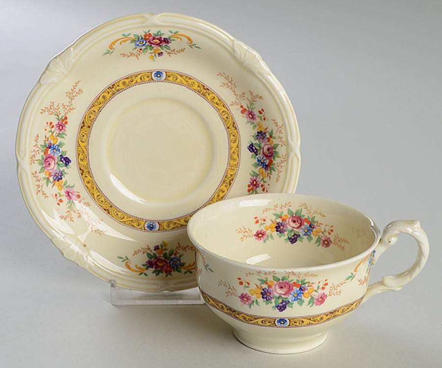 The Beatrice Footed Cup & Saucer Set by Grindley-1