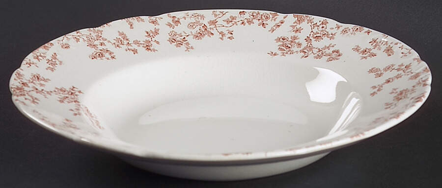 Catherine Mermet Pink Large Rim Soup Bowl by Grindley-1