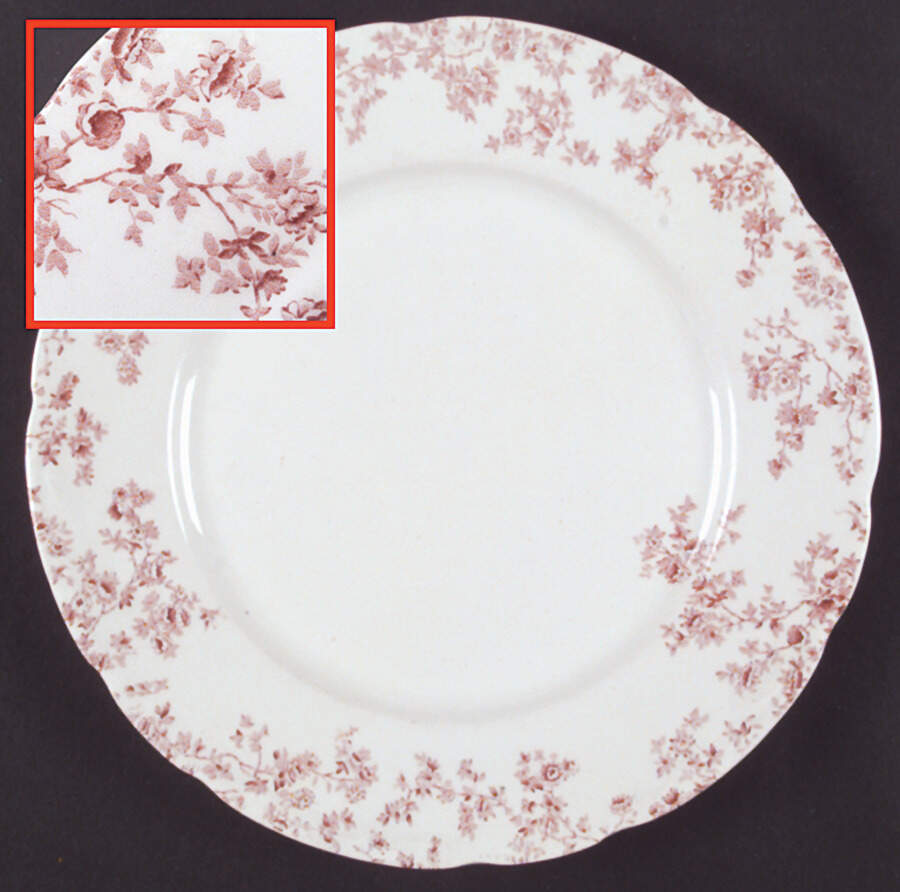 Catherine Mermet Pink Luncheon Plate by Grindley-1