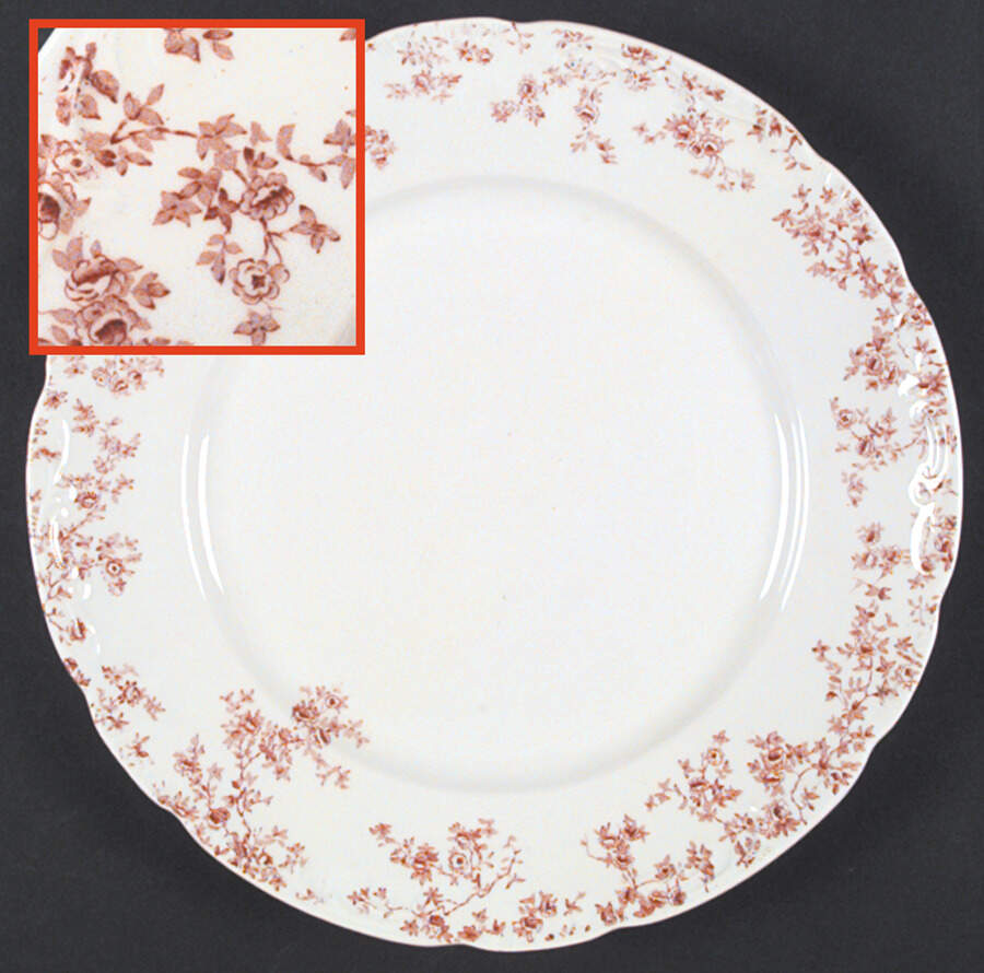 Catherine Mermet Pink Dinner Plate by Grindley-1