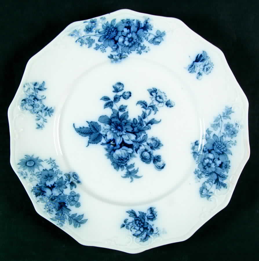 Chatsworth Blue (No Gold Accents) Dinner Plate by Grindley-1